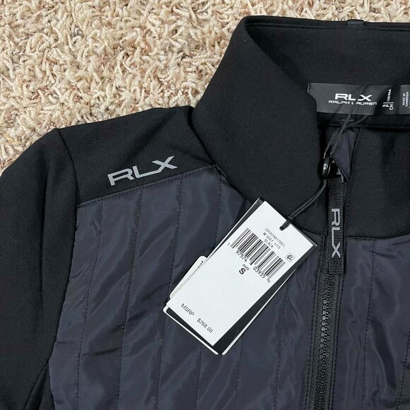 RLX Ralph Lauren Women’s Wool Blend Quilted Panel Hybrid Jacket Black, Size S - Picture 8 of 16